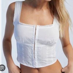 Pacsun White Corset Maiden Top